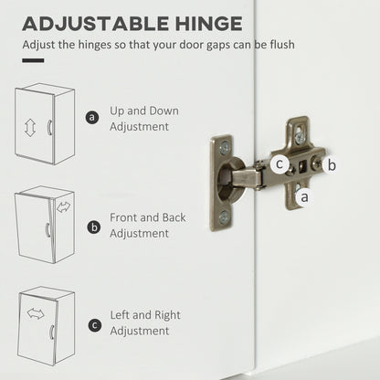 Tall Kitchen Storage Cabinet Cupboard w/ Drawer for Dining Room White