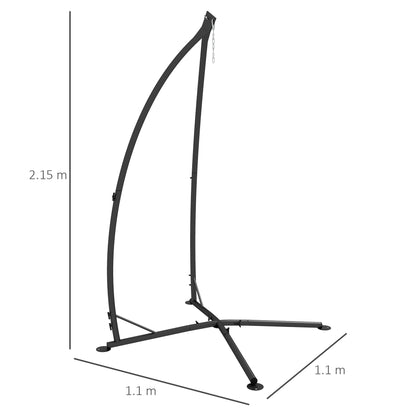 Hammock Chair Stand, Hanging Heavy Duty Metal Frame Hammock Stand with Chain, for Hanging Hammock Air Porch Swing Chair, Egg Cahir