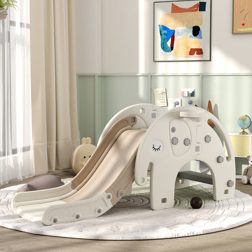 3 in 1 Kids Slide for 1-3 Years, Elephant-Themed Indoor Slide