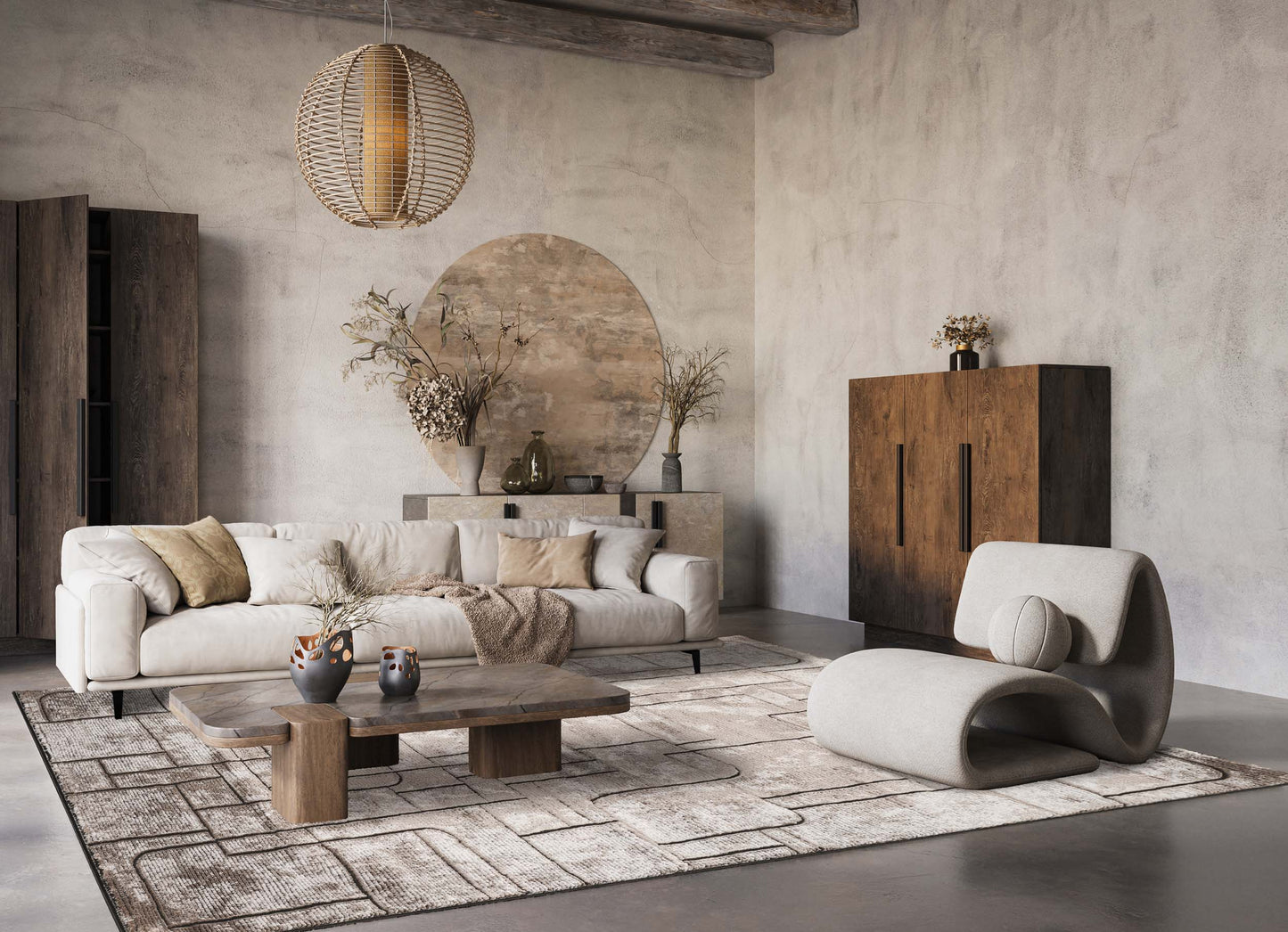 Belgravia Contemporary Rug With Velvet Feel Stylish Metallic Accents Cobble - 3 Colours Available