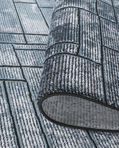 Belgravia Contemporary Rug With Velvet Feel Stylish Metallic Accents Cobble - 3 Colours Available