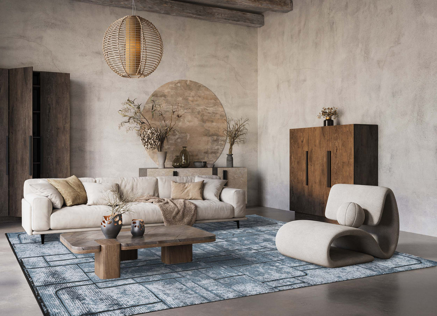 Belgravia Contemporary Rug With Velvet Feel Stylish Metallic Accents Cobble - 3 Colours Available