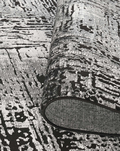 Belgravia Contemporary Rug With Velvet Feel Stylish Metallic Accents Illusion - 3 Colours Available