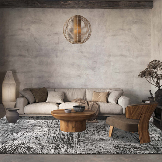 Belgravia Contemporary Rug With Velvet Feel Stylish Metallic Accents Illusion - 3 Colours Available