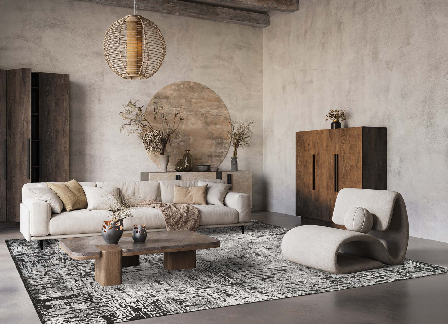 Belgravia Contemporary Rug With Velvet Feel Stylish Metallic Accents Illusion - 3 Colours Available