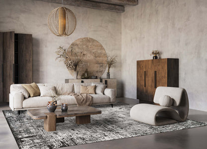 Belgravia Contemporary Rug With Velvet Feel Stylish Metallic Accents Illusion - 3 Colours Available