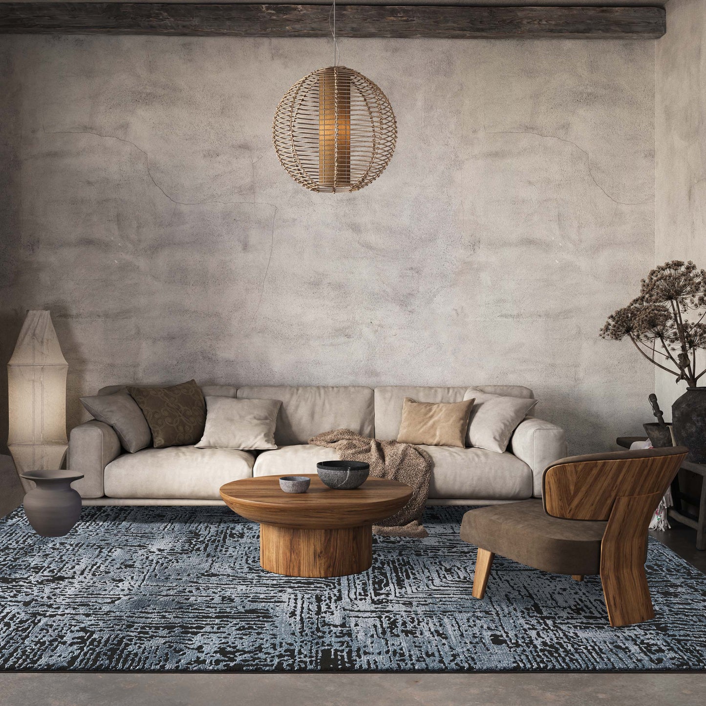 Belgravia Contemporary Rug With Velvet Feel Stylish Metallic Accents Illusion - 3 Colours Available