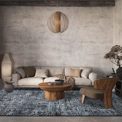 Belgravia Contemporary Rug With Velvet Feel Stylish Metallic Accents Illusion - 3 Colours Available