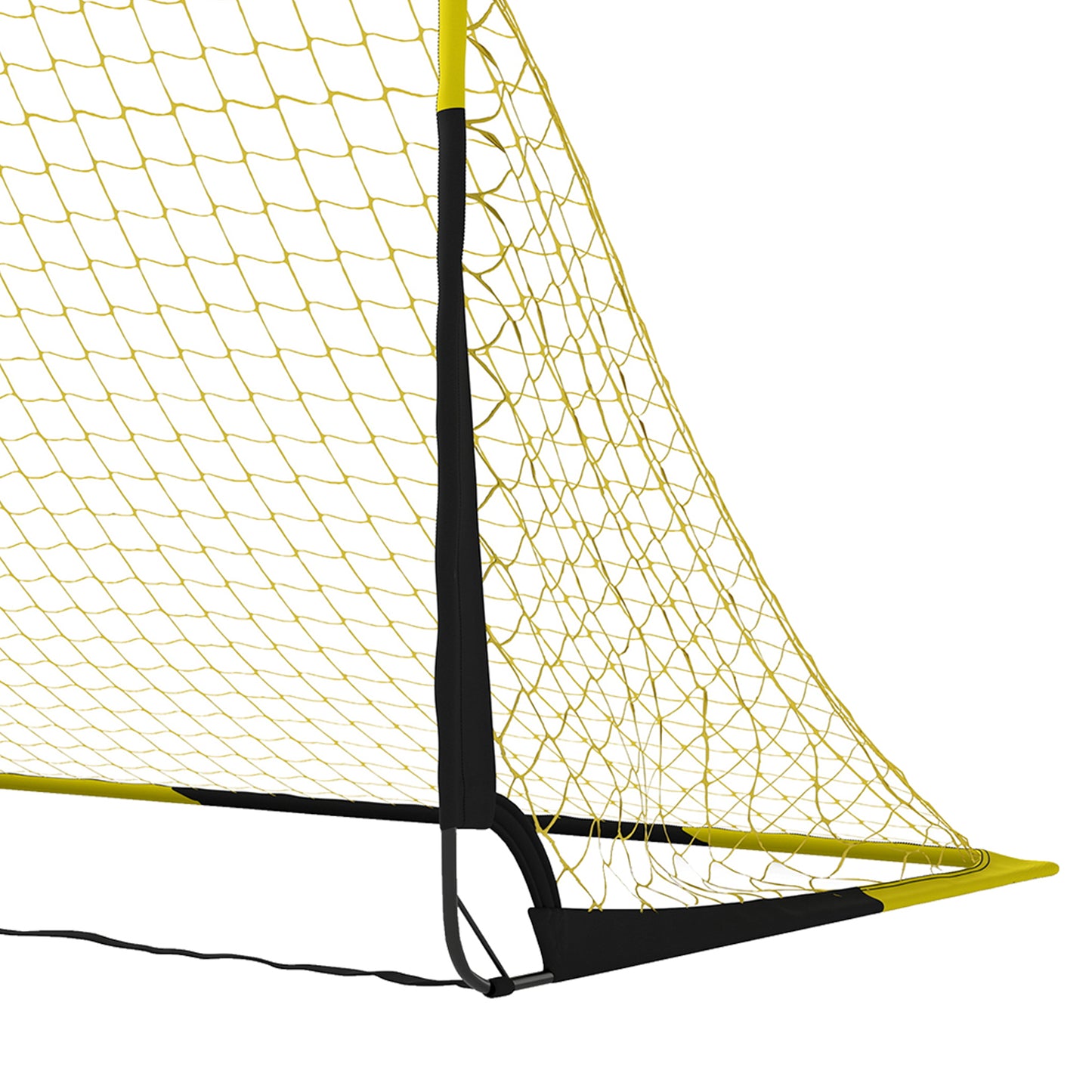 Pop Up Football Goal, 5 x 3.5ft Portable Folding Football Net with Carry Bag, 4 U-Shaped Ground Stakes, Fibreglass Pole, Training Equipment for Indoor and Outdoor Use, Easy Setup