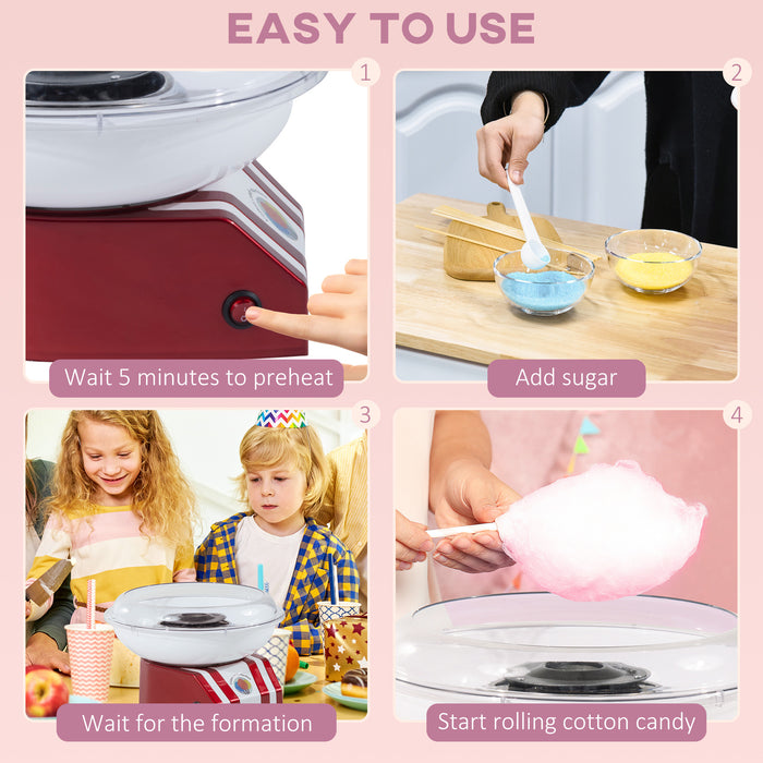 Cotton Candy Maker Machine Gadgetry Electric Making Candy Floss Red