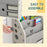 Kids Storage Units with 2 Storage Boxes, 67 x 29 x 98cm, Light Grey