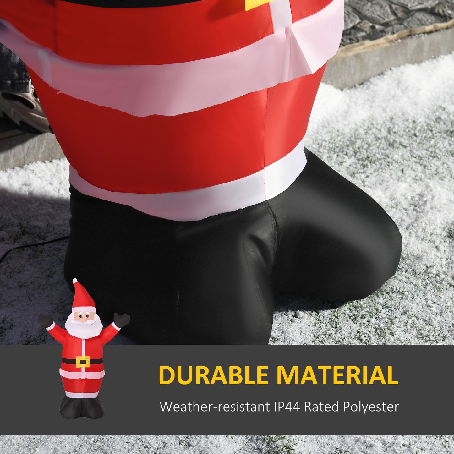 Inflatable 4ft Tall Santa Claus Xmas Decoration Airblown Welcoming Light