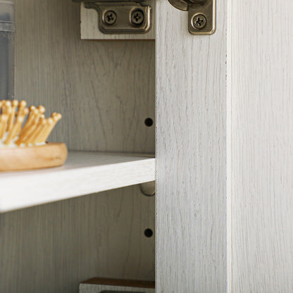 Farmhouse Bathroom Wall Cabinet with Shelves, Ash Wood-Effect