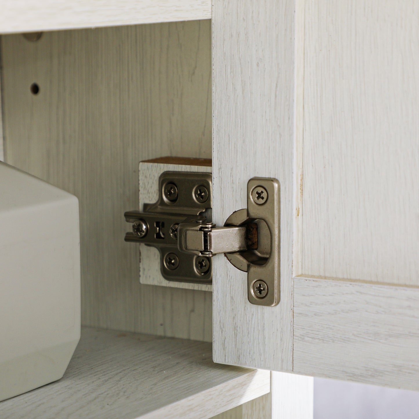 Farmhouse Bathroom Wall Cabinet with Shelves, Ash Wood-Effect
