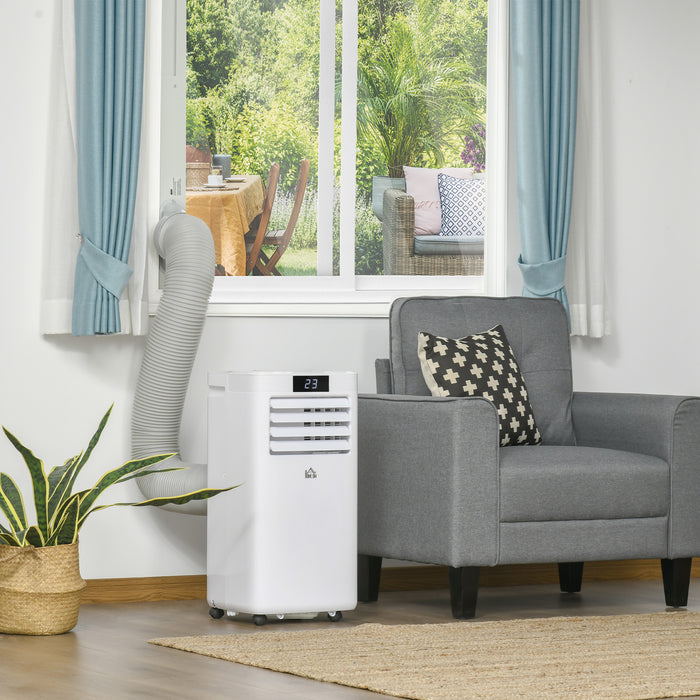 7000 BTU Air Conditioner Portable AC Unit for Cooling Dehumidifying Ventilating with Remote Controller, LED Display, Timer, for Bedroom, White