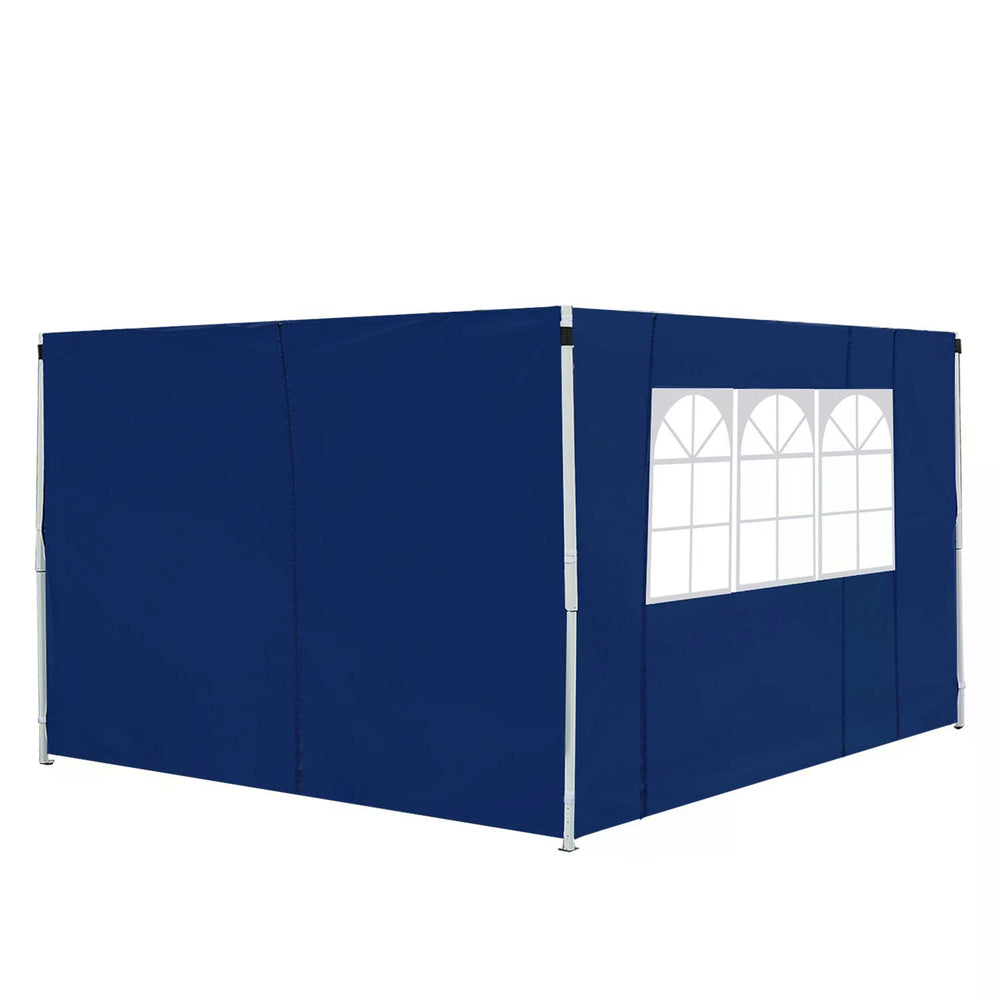 3m Gazebo Exchangeable Side Panel Panels W/ Window-Blue