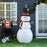 6ft/1.82m Tall Giant Outdoor Indoor Inflatable Snowman Christmas Decoration for Lawn with Hat Scarf LED Lights