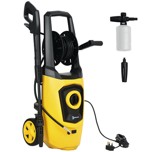 Portable Power Washer 1800W, 150 Bar, 510 L/h for Garden, Yellow