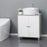 kleankin Under Sink Cabinet, Bathroom Vanity Unit, Pedestal Under Sink Design, Storage Cupboard with Adjustable Shelves, White and Grey