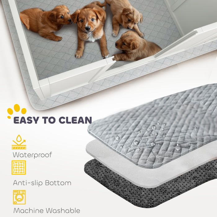 Whelping Box for Dogs with Whelping Pad, Two Room Design, 196 x 96cm