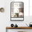 Modern Square Wall Mirror with Storage Shelf, 70 x 50 cm Mirrors for Living Room, Bedroom, Black