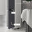 Slim Bathroom Cabinet, Toilet Roll Storage w/ Open Shelves, Grey