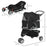 Pet Travel Stroller Cat Dog Pushchair Trolley Puppy Jogger Carrier Three Wheels for Small Miniature Dogs(Black)