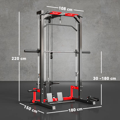 Cable Crossover Machine, Multifunction Power Cage with Pull Up Bar