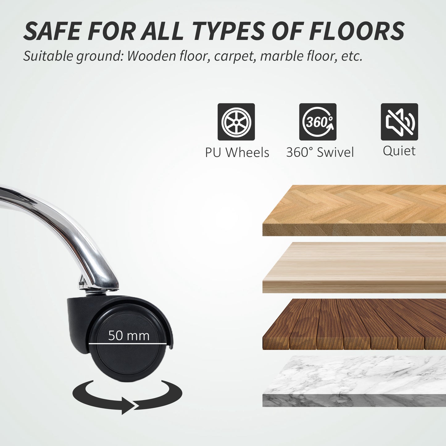 Office Chair, Computer Desk Chair with Spring Cushion, Grey