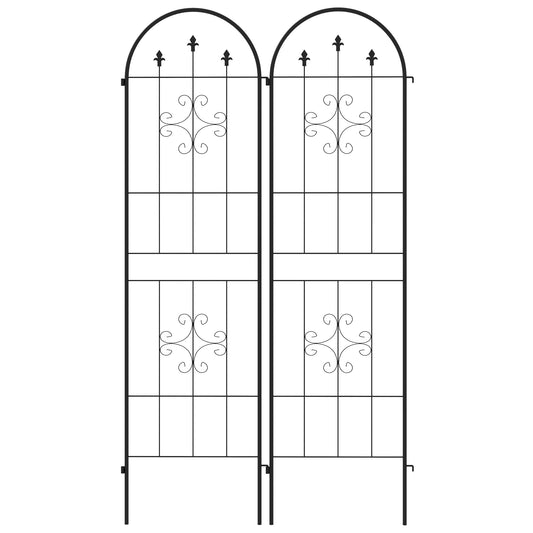 Metal Trellis Set of 2, Garden Trellis for Climbing Plants Support Frames, Arrow Design