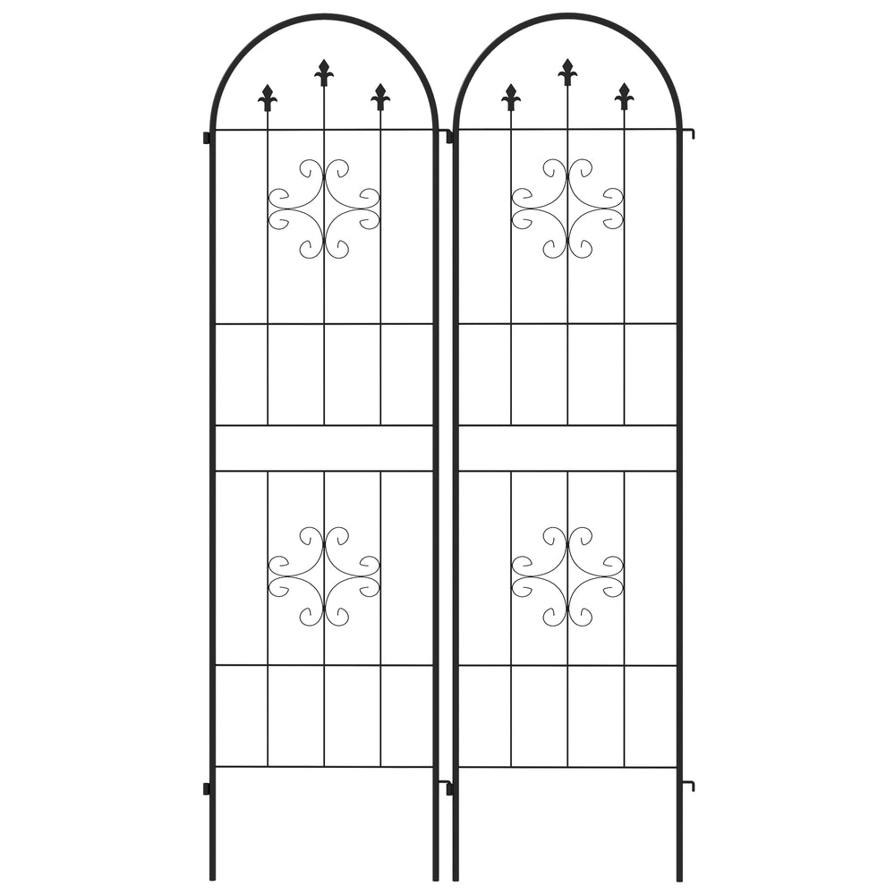 Metal Trellis Set of 2, Garden Trellis for Climbing Plants Support Frames, Arrow Design