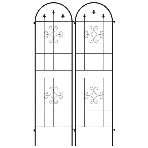 Metal Trellis Set of 2, Garden Trellis for Climbing Plants Support Frames, Arrow Design