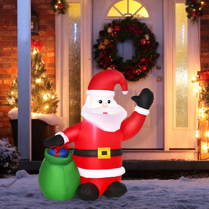 4ft Inflatable Christmas Santa Claus LED Lighted Yard Holiday for Lawn