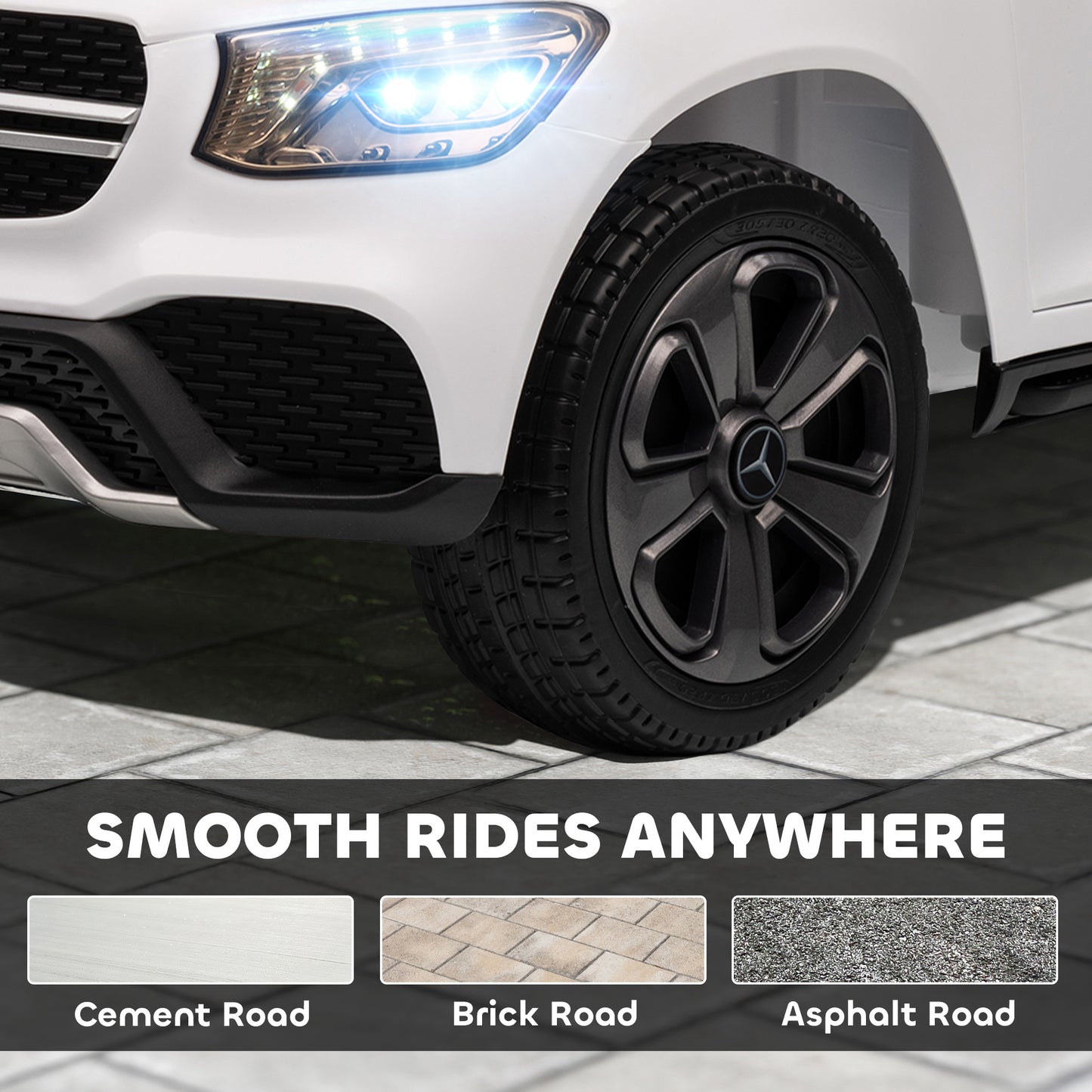 Mercedes-Benz GLC Licensed Kids Ride on Car with Remote, White