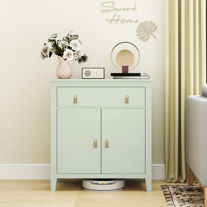 Sideboard with Drawer, Adjustable Shelf for Living Room, Light Green