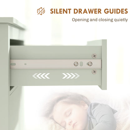 Sideboard with Drawer, Adjustable Shelf for Living Room, Light Green