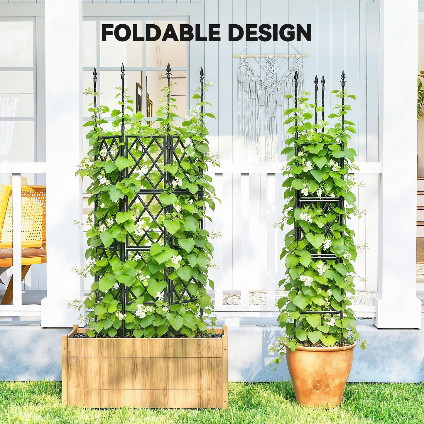 Foldable Garden Trellis, Lattice Climbing Support Trellis