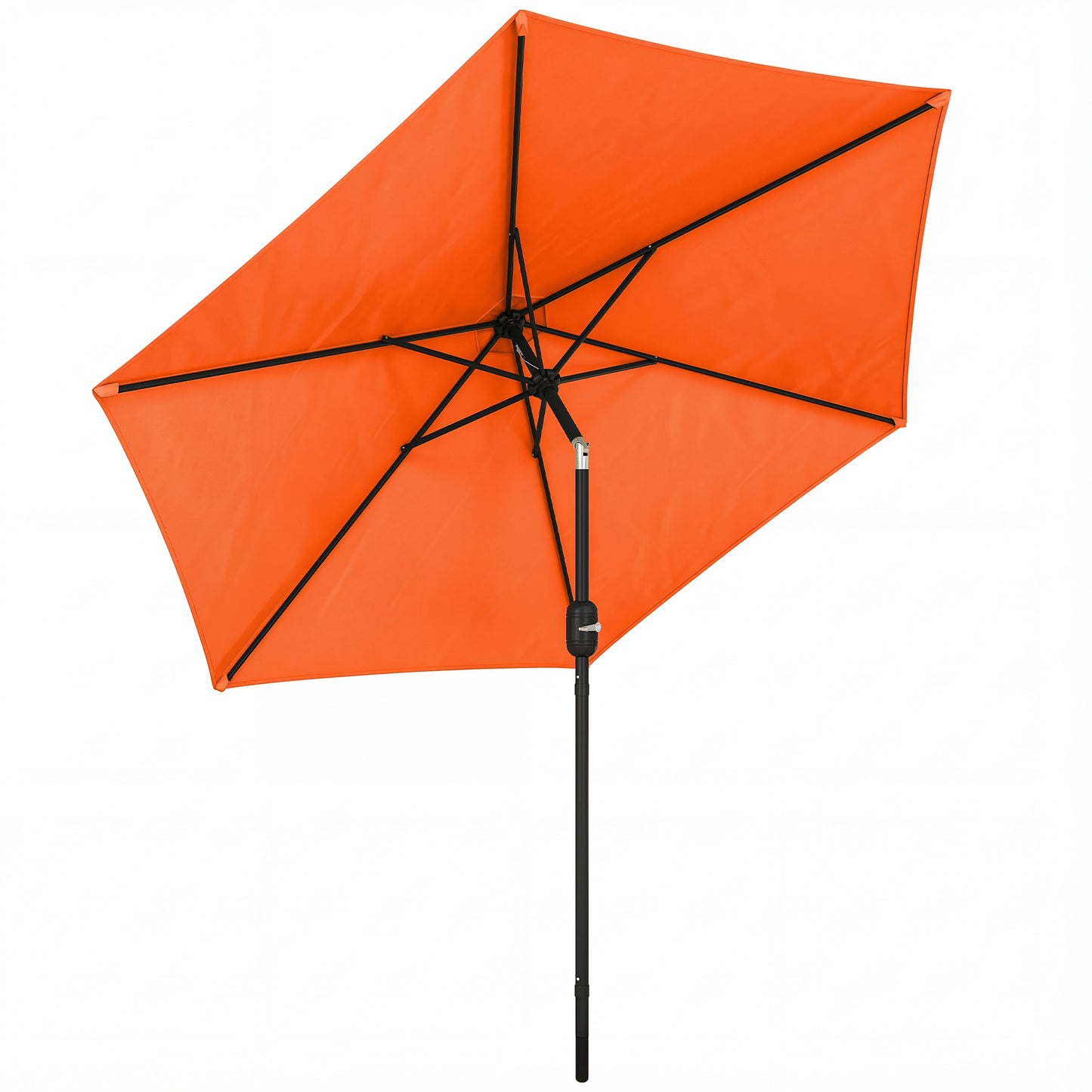 2.6M Garden Parasol Umbrella with Aluminium Pole, Tilt, Crank