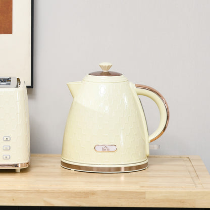 Electric Kettle, Fast Boil, 1.7L, 3KW, Swivel, Auto Shut-off, Beige