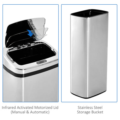 50L Infrared Touchless Automatic Motion Sensor Dustbin