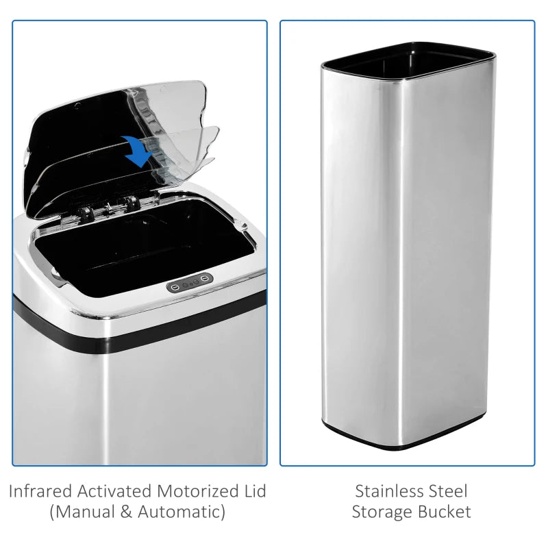 50L Infrared Touchless Automatic Motion Sensor Dustbin