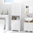 MDF Freestanding 6-Tier Bathroom Storage Cabinet White