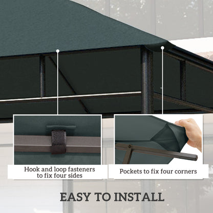 3 x 3 m Gazebo Canopy Replacement Cover, Gazebo Roof Replacement