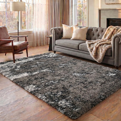 California Modern Soft Two Tone Shimmer Shaggy Area Rugs - 3 Colours Available