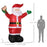 8' Inflatable Christmas Santa Claus Holds Light Sign of Blessings LED