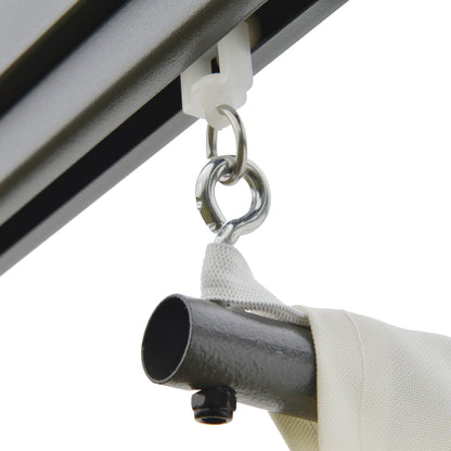 3 x 3(m) Outdoor Pergola Retractable Canopy Wall Mounted Gazebo Cream