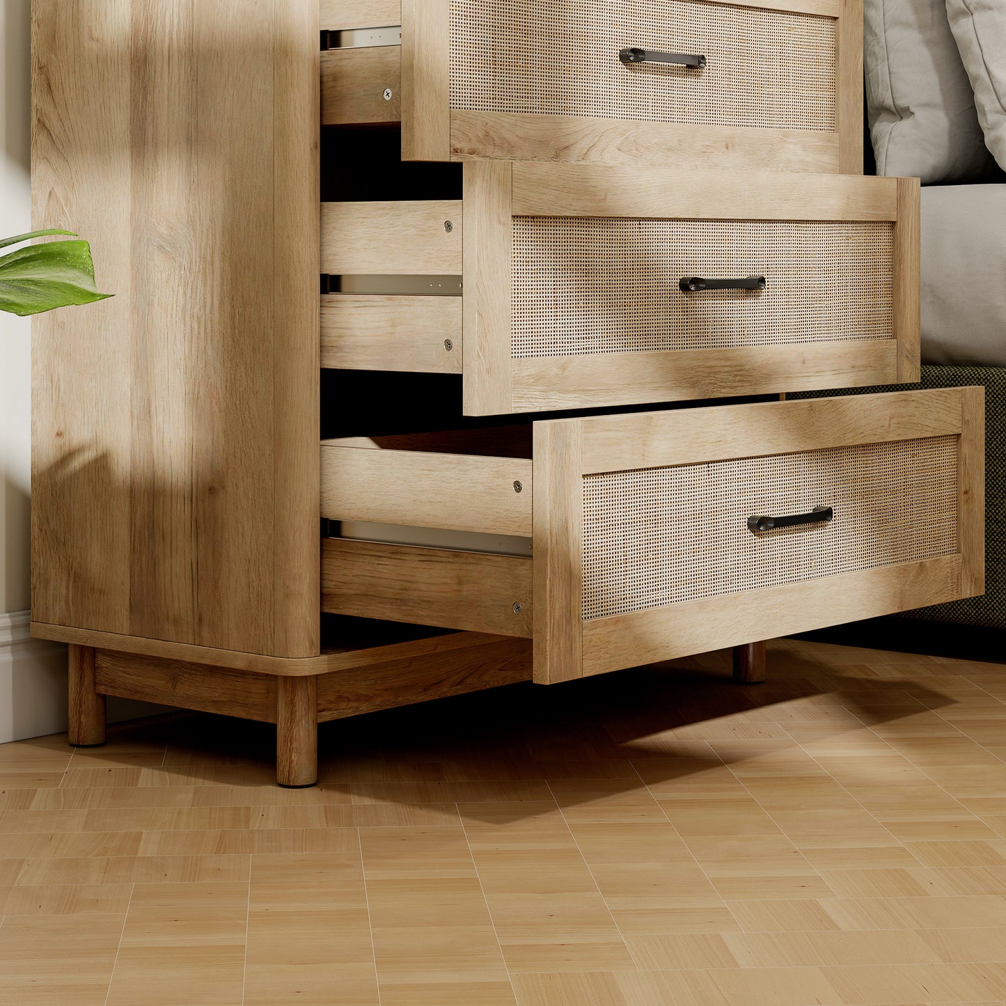 3 Drawer Chest of Drawers, Wide Storage Unit for Living Room, Oak