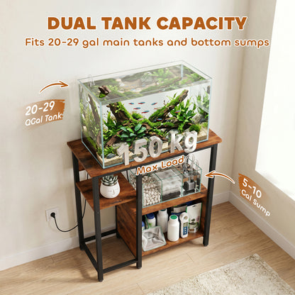 Fish Tank Stand with Power Outlets 20-29 Gallon