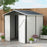 9x 6FT Metal Outdoor Garden Shed, Galvanised Tool Storage Shed w/ Sloped Roof, Lockable Door for Patio Lawn, Dark Grey