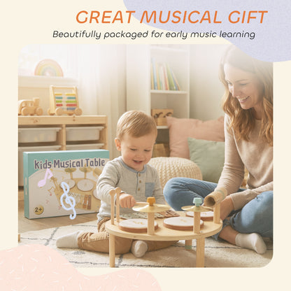 Baby Drum Kit, Wooden Kids Musical Instruments, Gift for Girls Boys